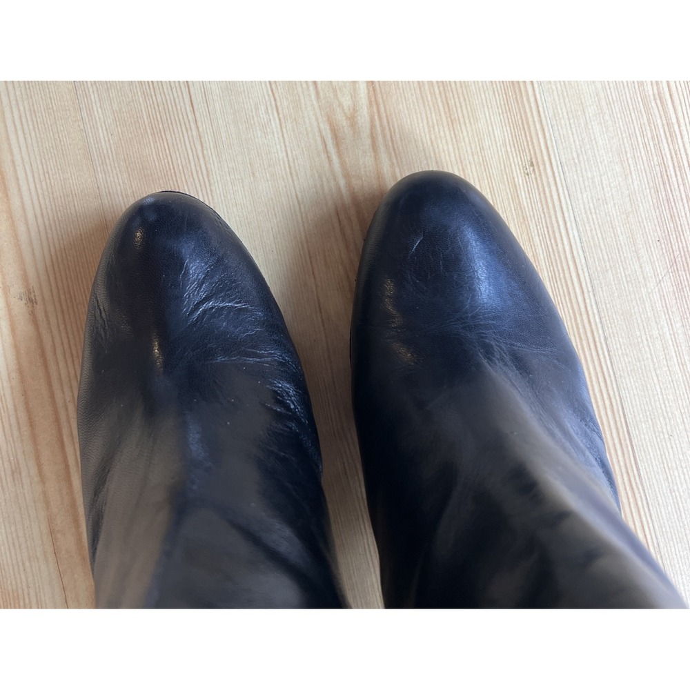 Lauren Ralph Lauren Women Marcy Black Leather Zip boots Ankle Bootie 8 B‎ Shoes - Picture 3 of 12